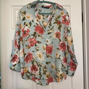 NWT Zara floral printed blouse XS